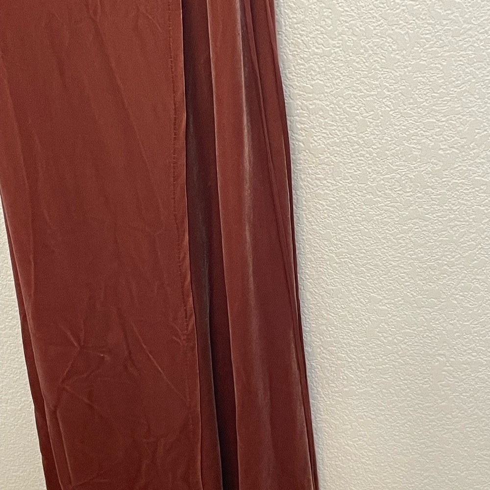 Jenny Yoo dress maxi velvet NWT sz 6 wrap “Andi” bridesmaid dress rose color - Picture 5 of 8